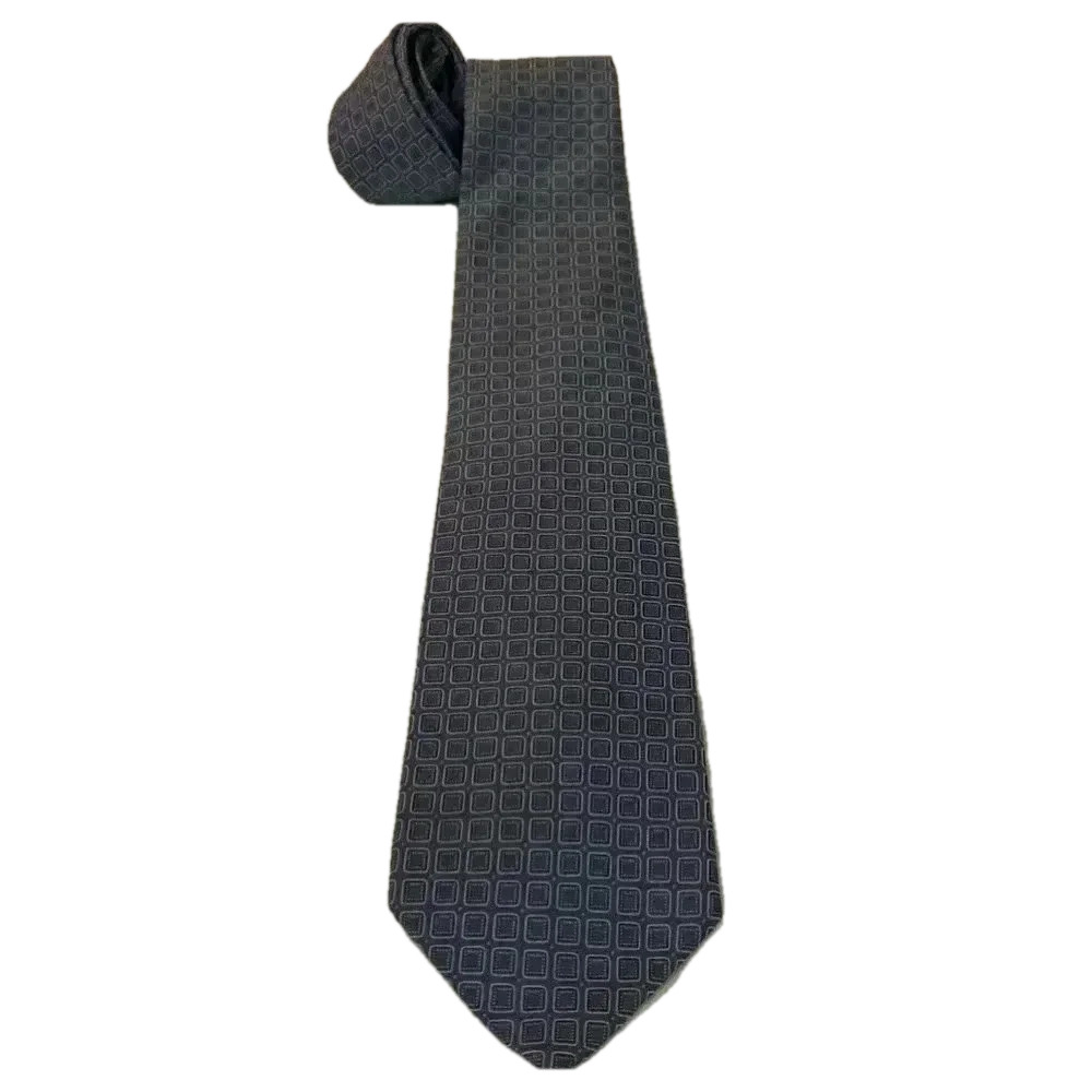 Brooks Brothers  men 100% silk grey Y2K pattern necktie
